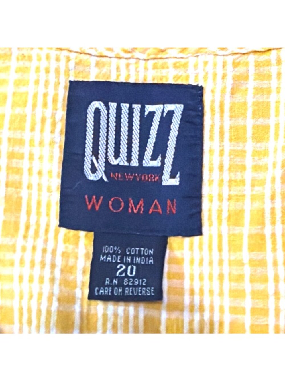 Quizz New York Womens Sleeveless Plaid Button-Down Shirts In Yellow Pink & Green - Picture 2 of 5